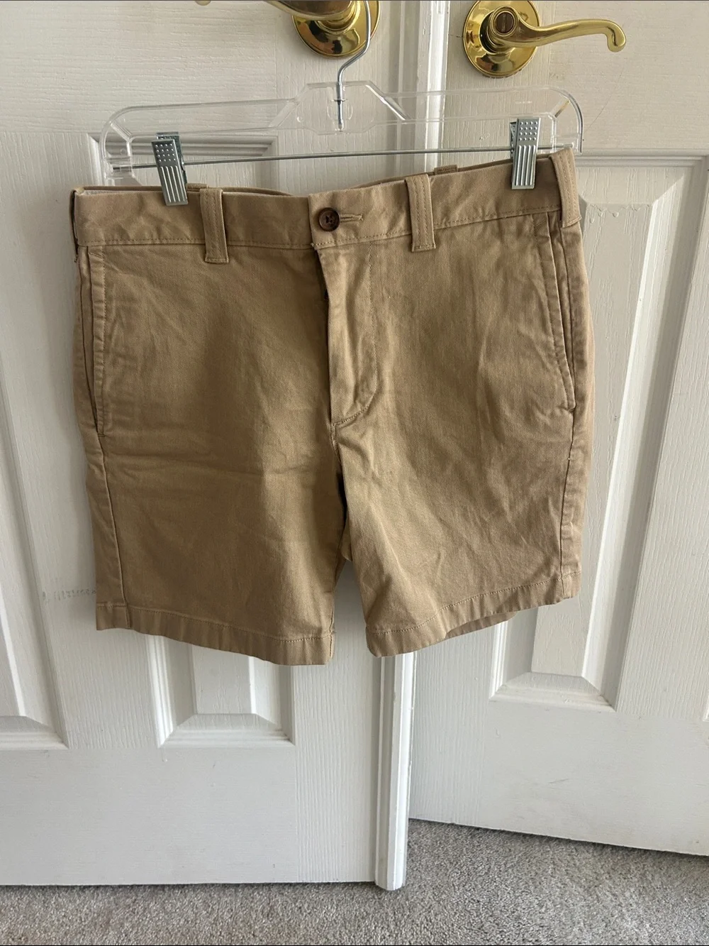 Men's Classic Khaki Cotton Blend Shorts
